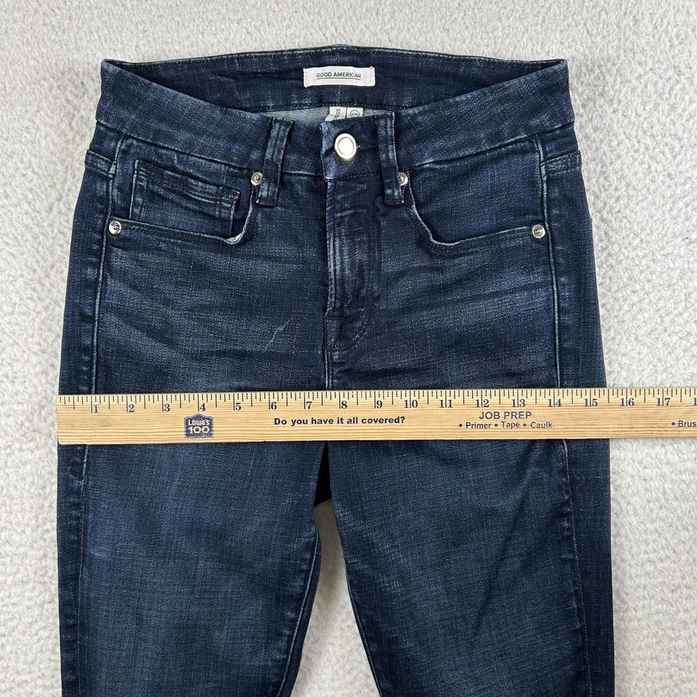 Good American Jeans Womens 2/26 Dark Wash Good Legs Skinny Stretch Denim Ankle - Picture 13 of 16